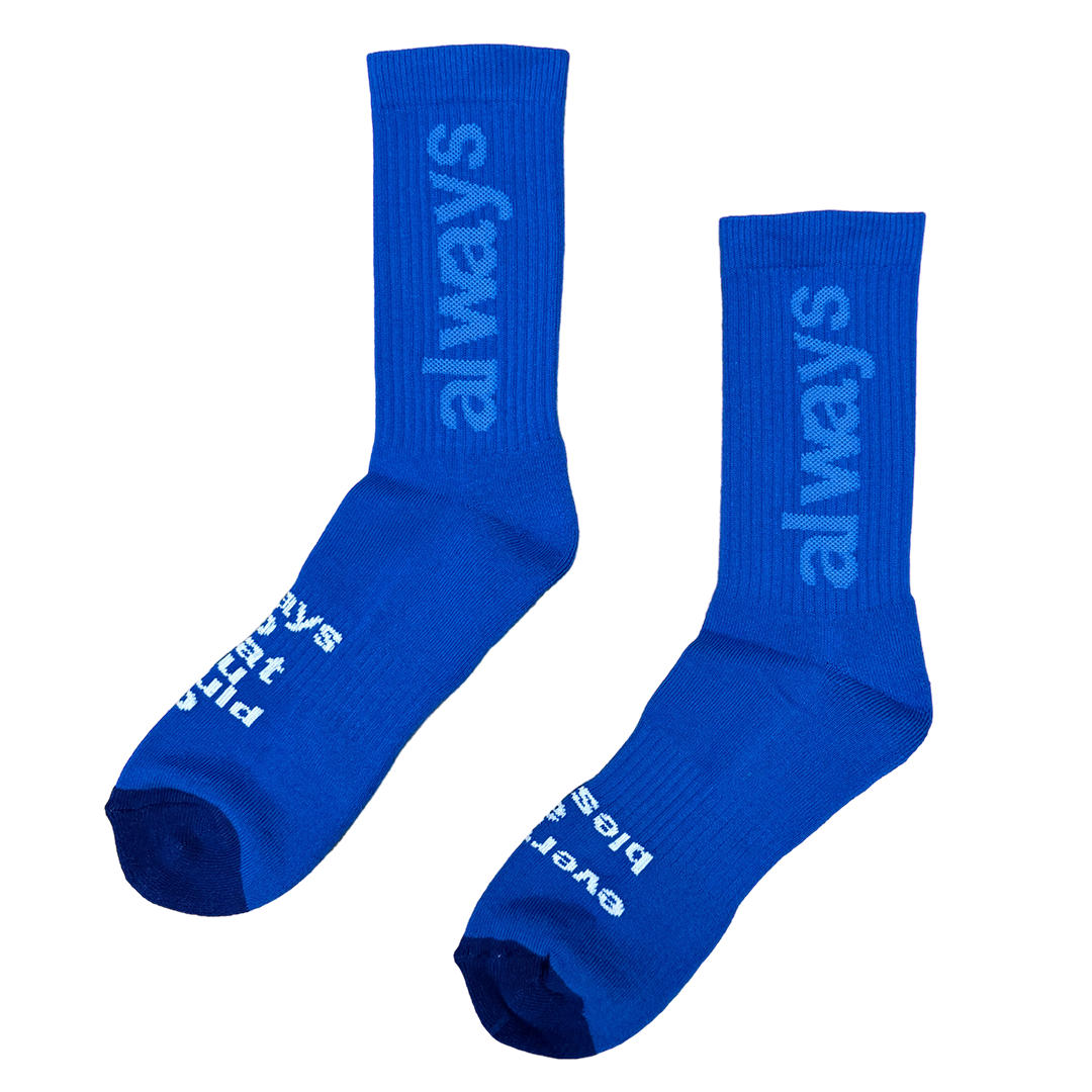 always up sock - blue/blue