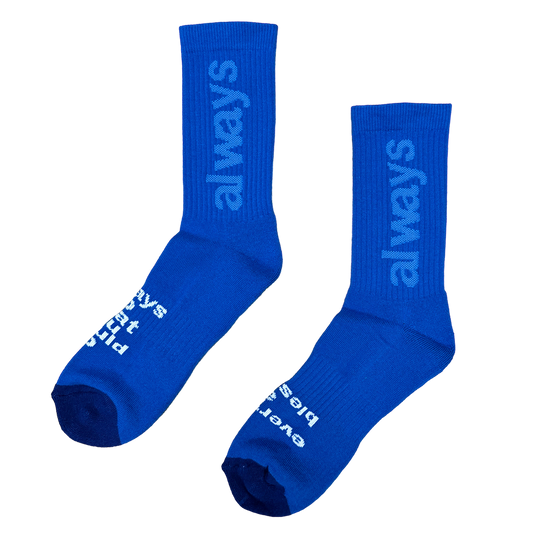 always up sock - blue/blue