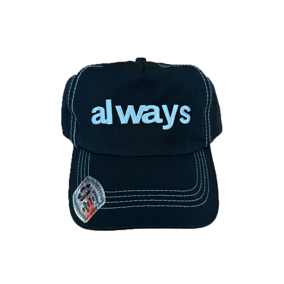 nylon always up cap black