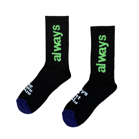 always up sock - black
