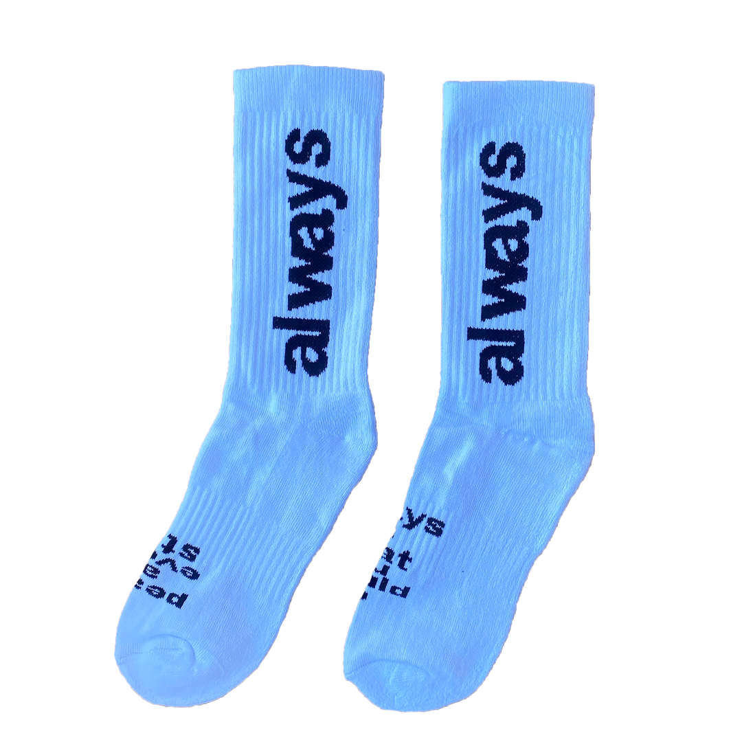 always up sock - white