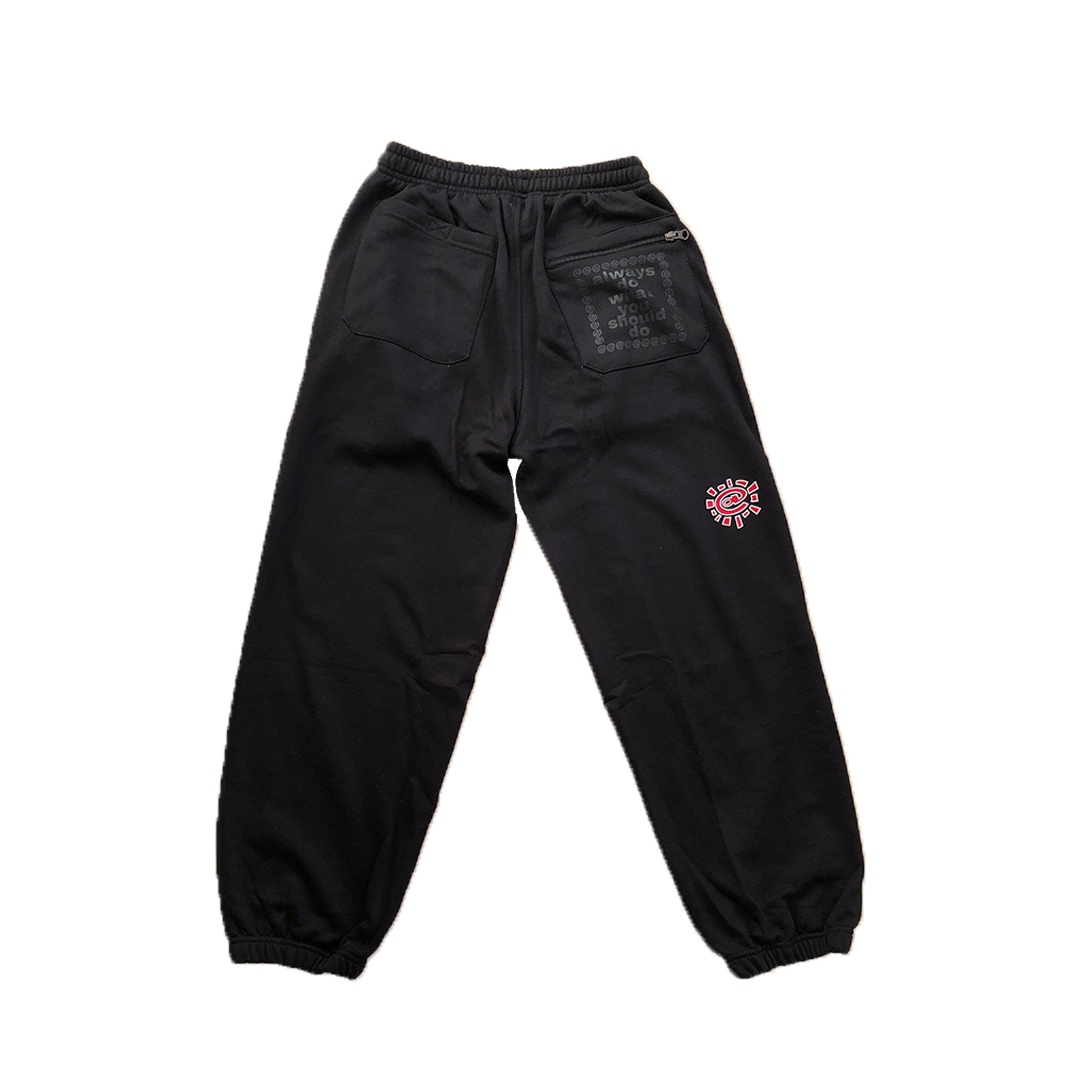 rel@xed black joggers