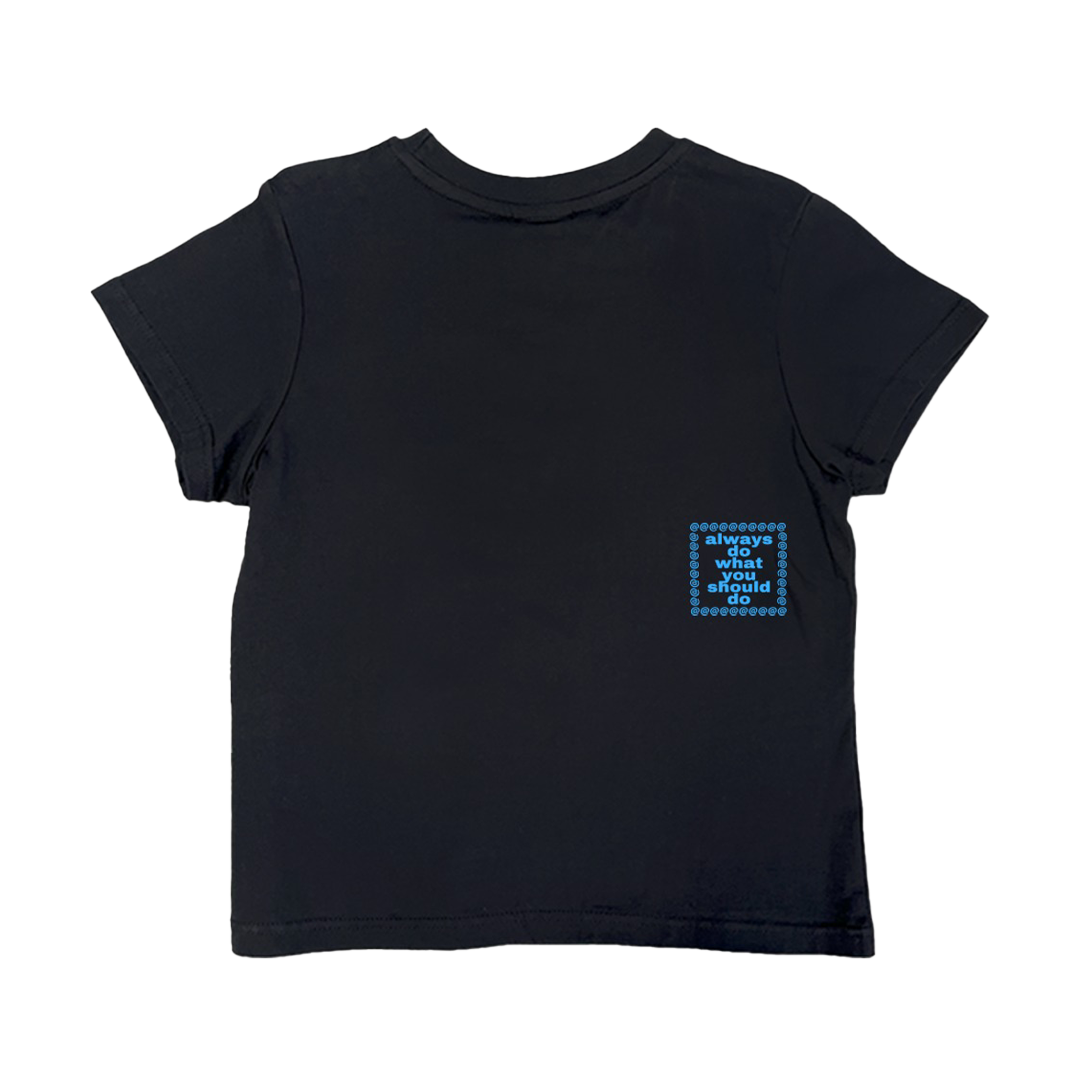beach baby tee - black/blue