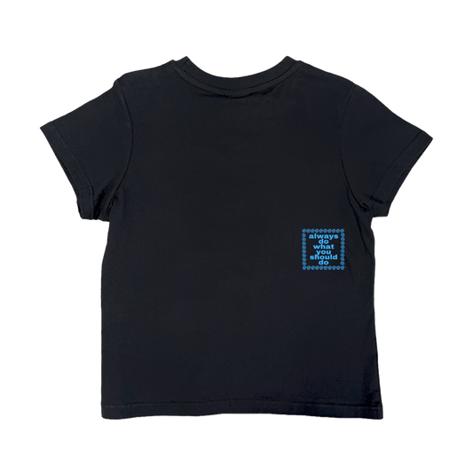 beach baby tee - black/blue