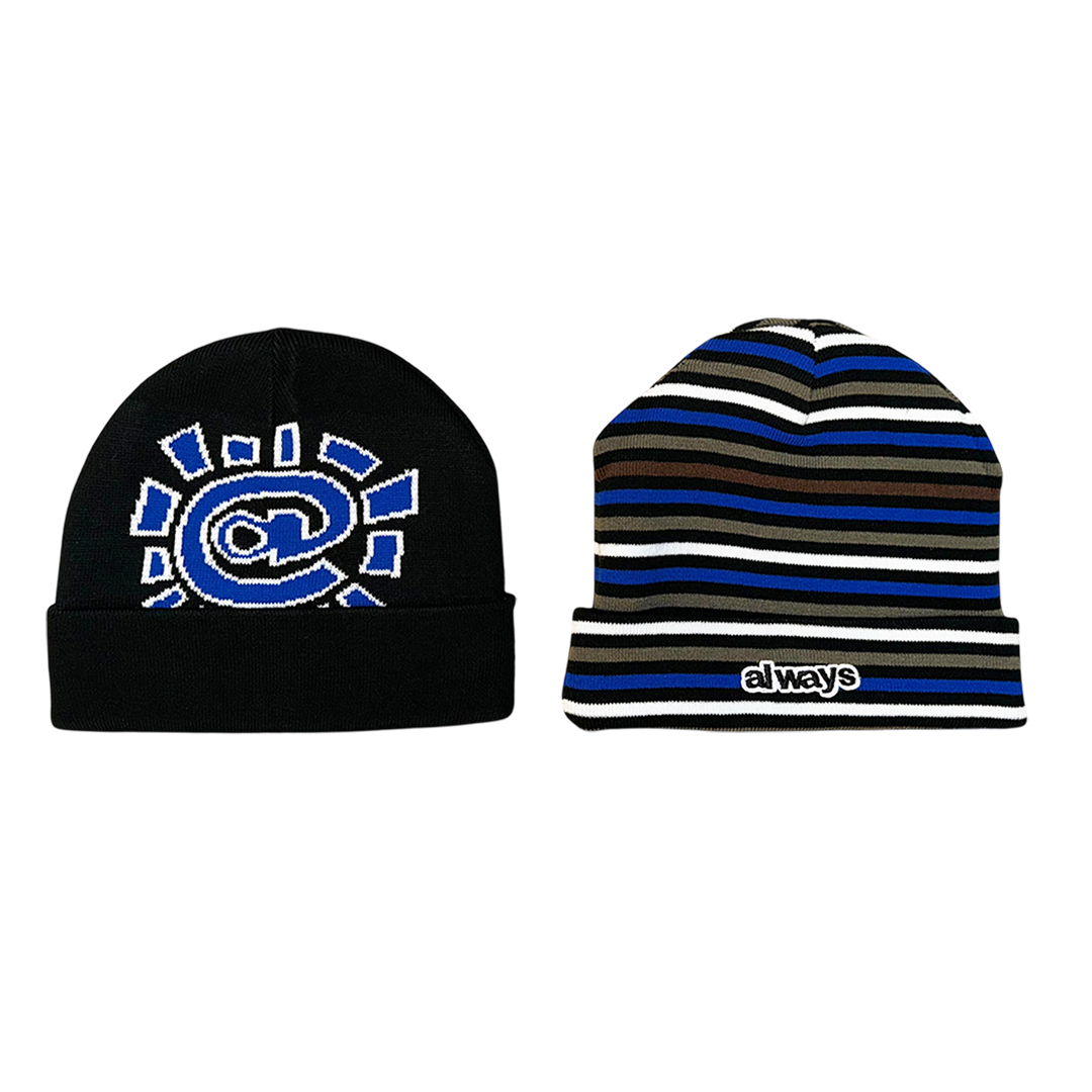 reversible cuff beanie - @sun/stripes