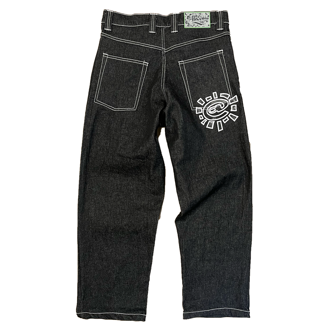 heavy duty unisex denim - black/white @sun