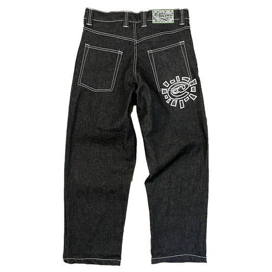 heavy duty unisex denim - black/white @sun