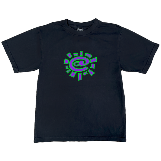 black @sun tshirt - purple / green