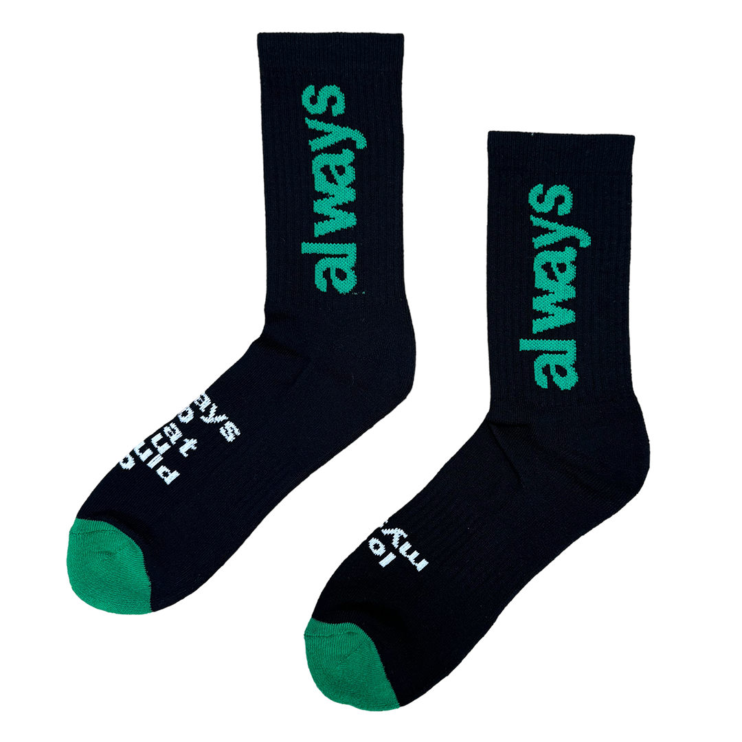 always up sock - black/green