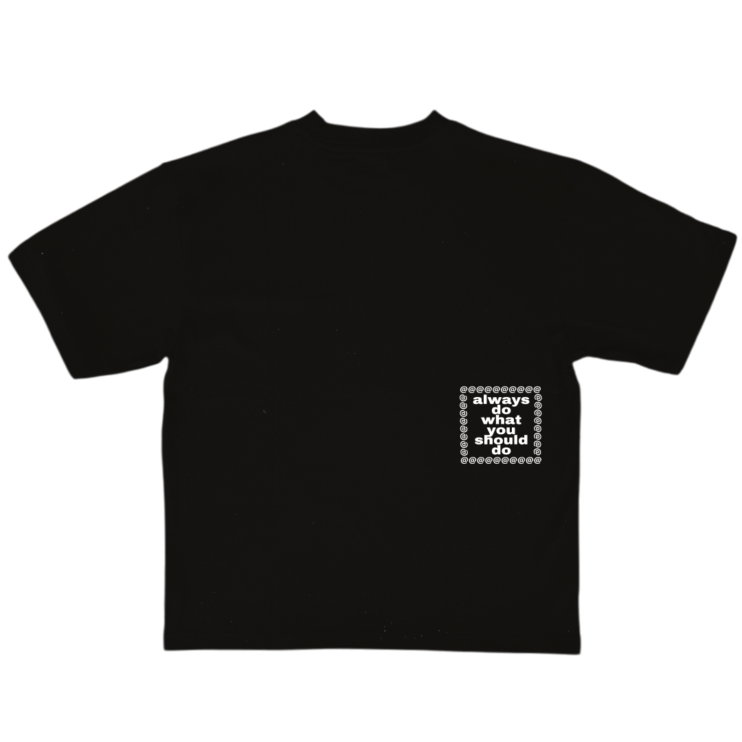 blue/white @sun tshirt - black