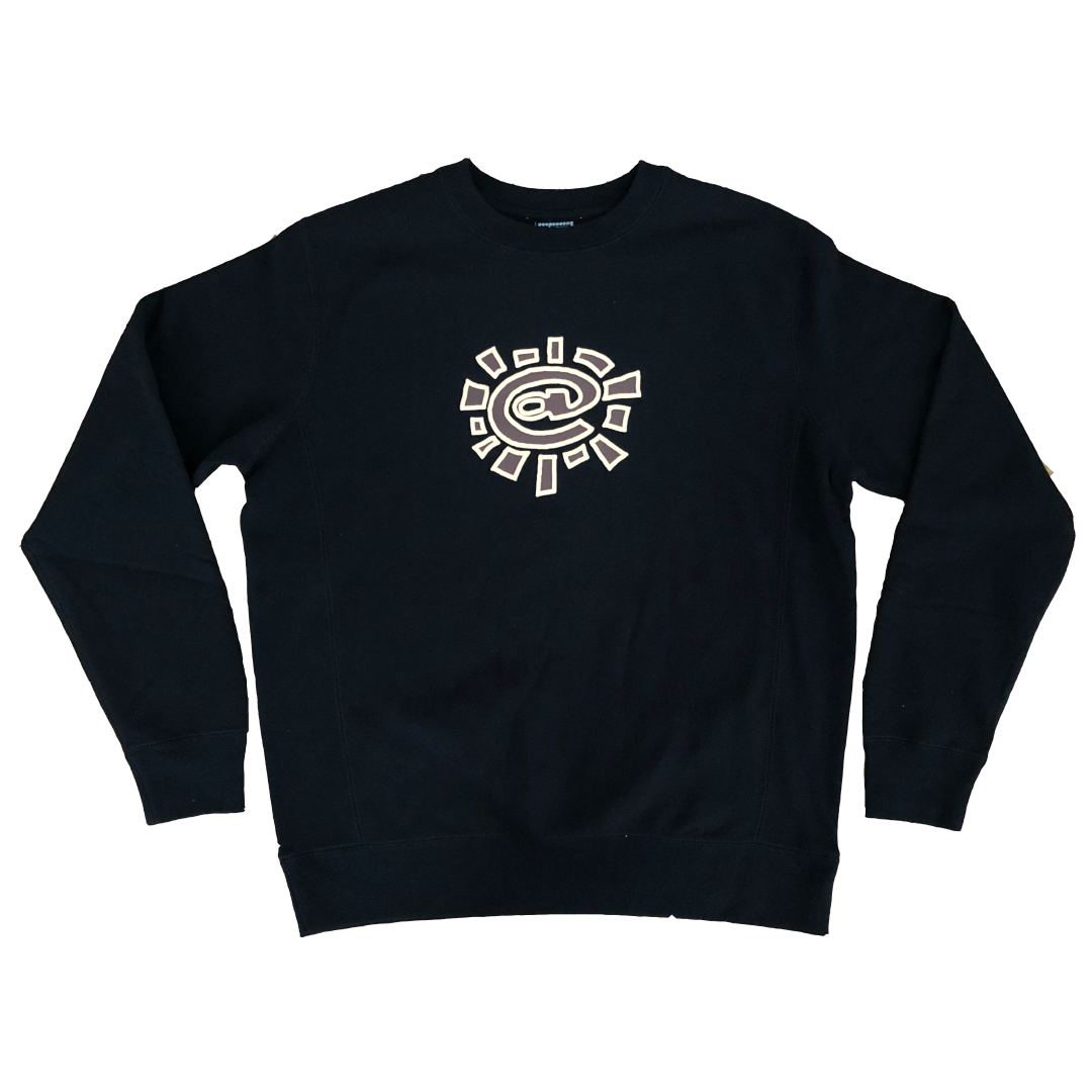 brown puff @sun black crew