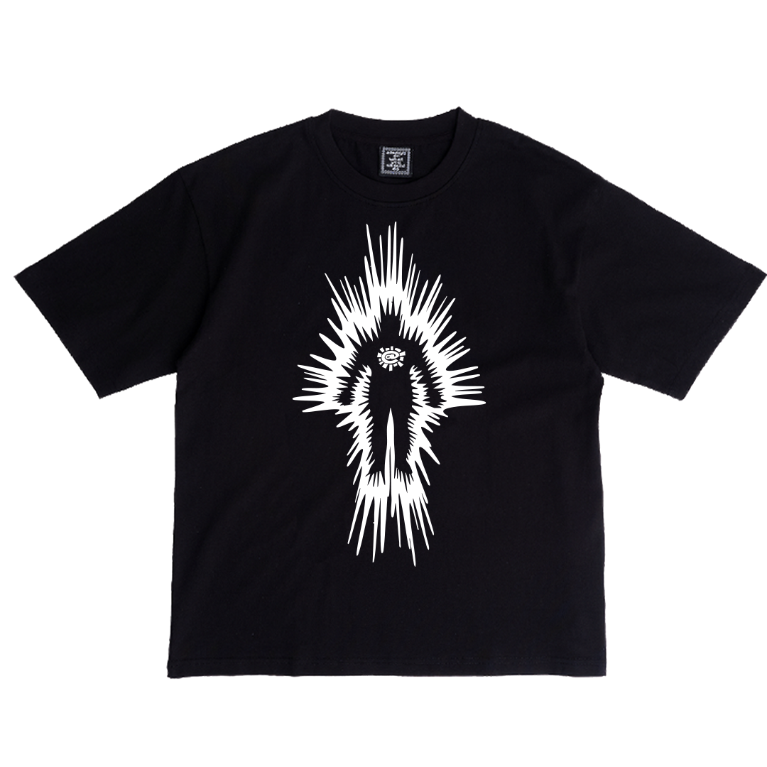 electric man tshirt - black
