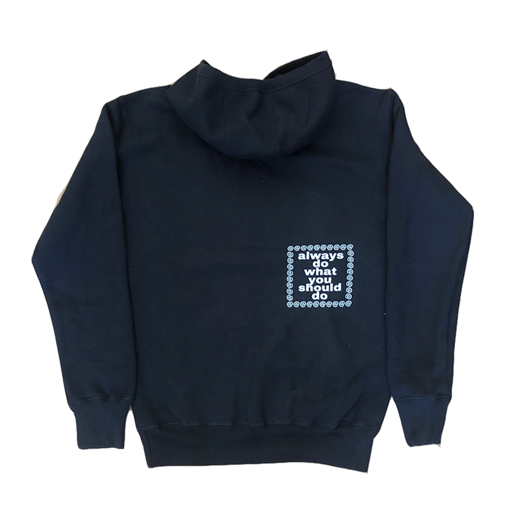 maneki-neko hoodie black