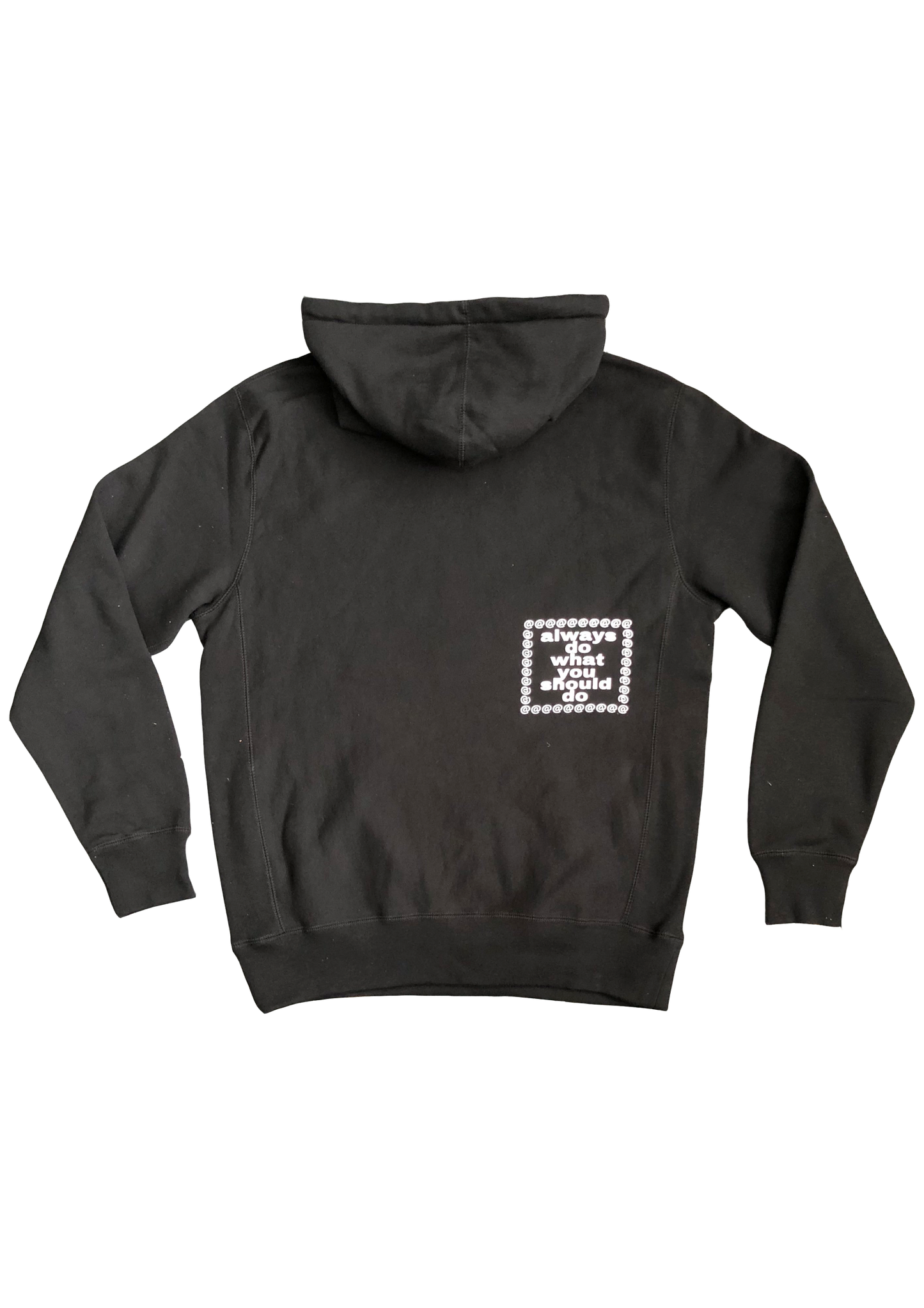 yellow puff @sun black hoodie