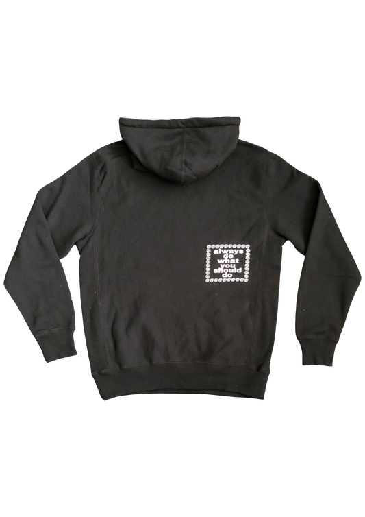 yellow puff @sun black hoodie