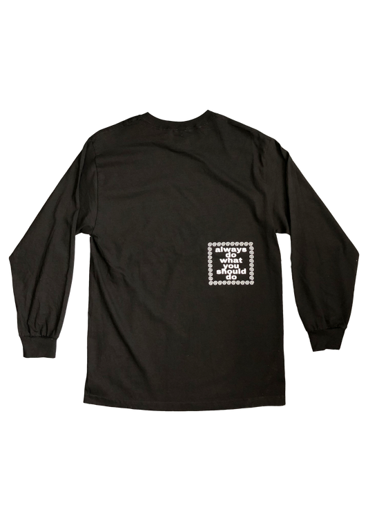 orange @sun black long sleeve t-shirt