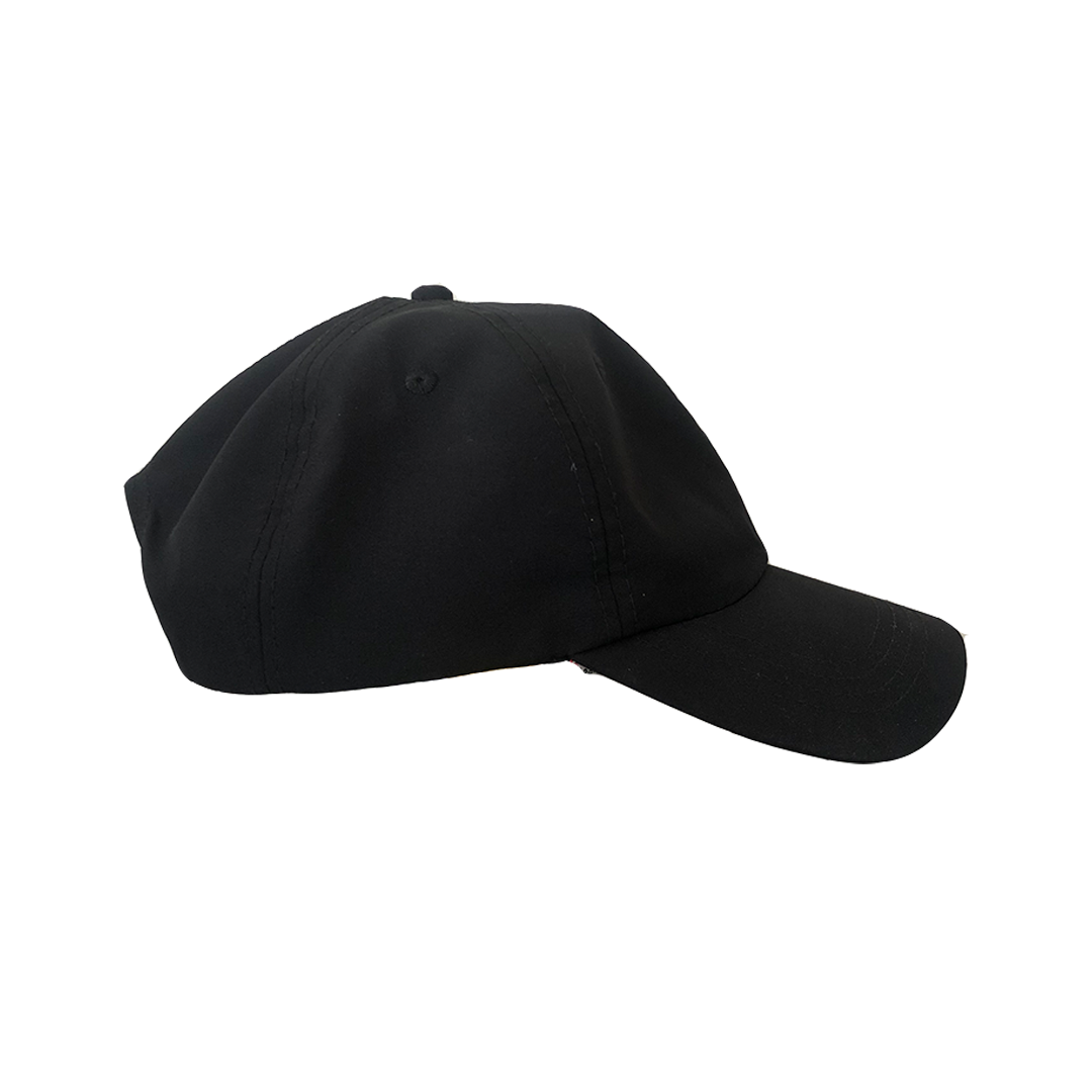 black nylon cap