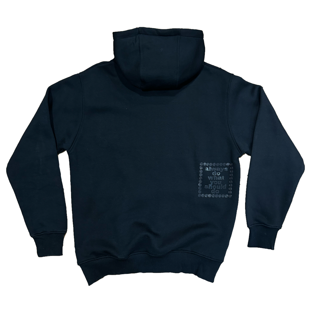 small embroidered @sun hoodie black