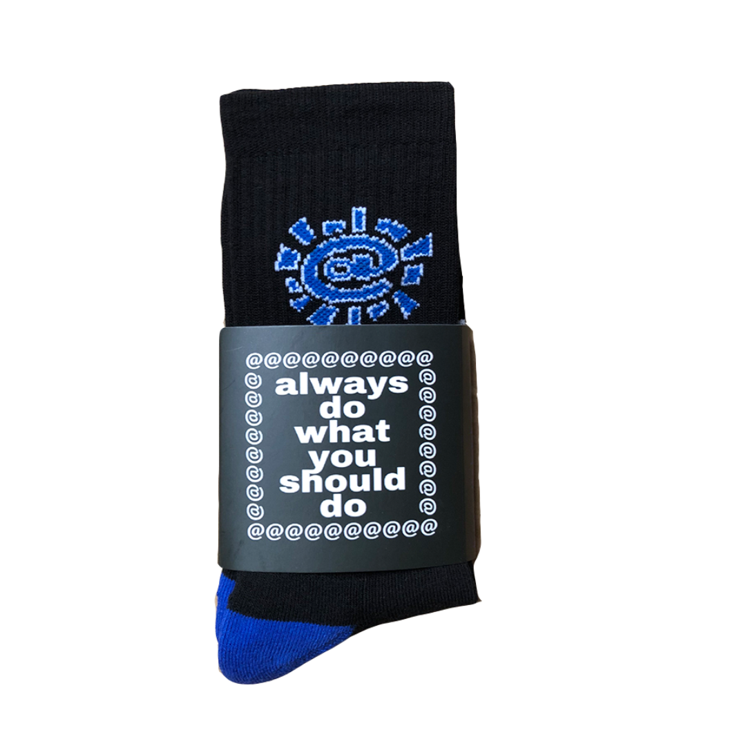 black / blue @sun sock
