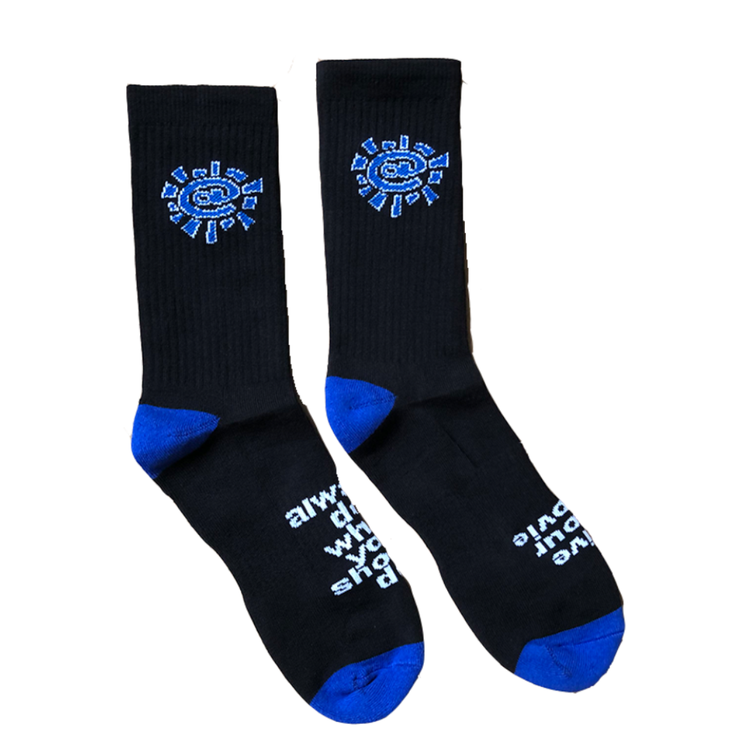 black / blue @sun sock