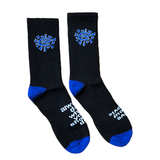 black / blue @sun sock