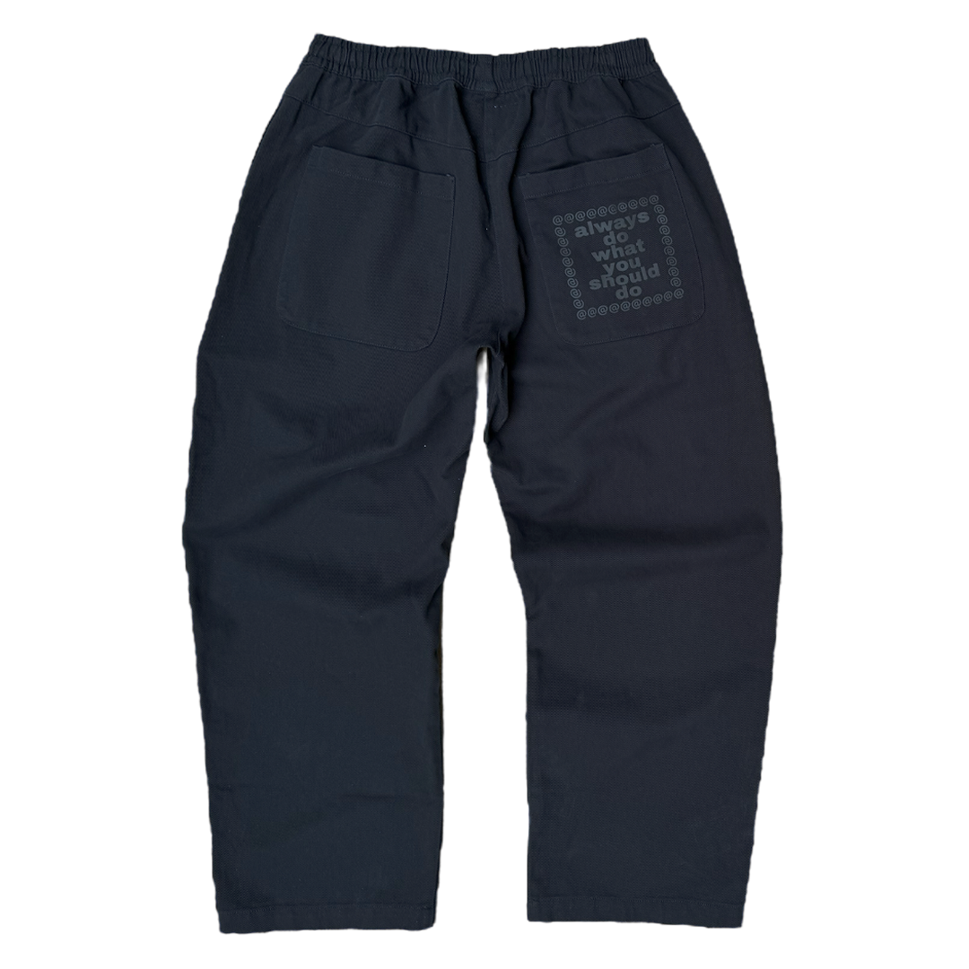 relaxed black skate pant