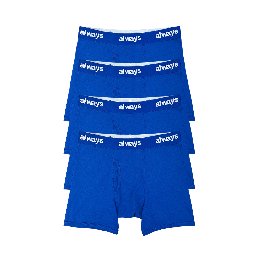 4pack cotton briefs - royal blue