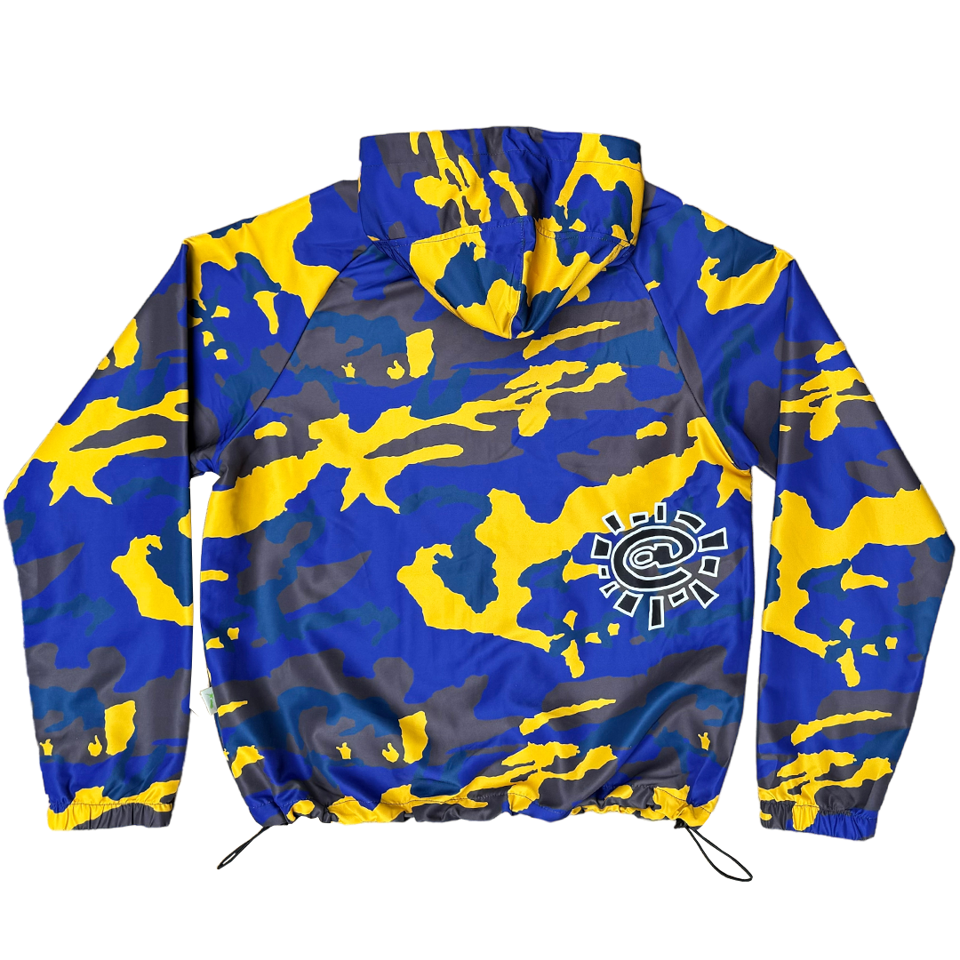 camo bandemic jacket - yellow/blue/brown