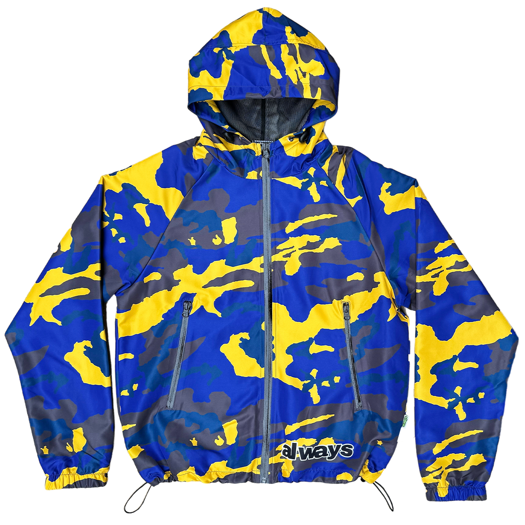 camo bandemic jacket - yellow/blue/brown