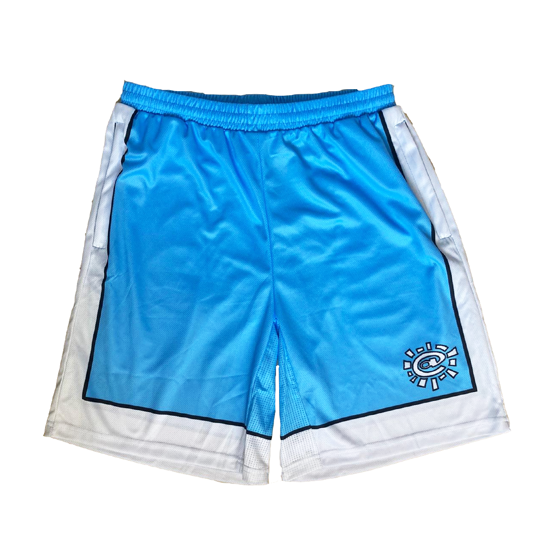 always court short - baby blue / white