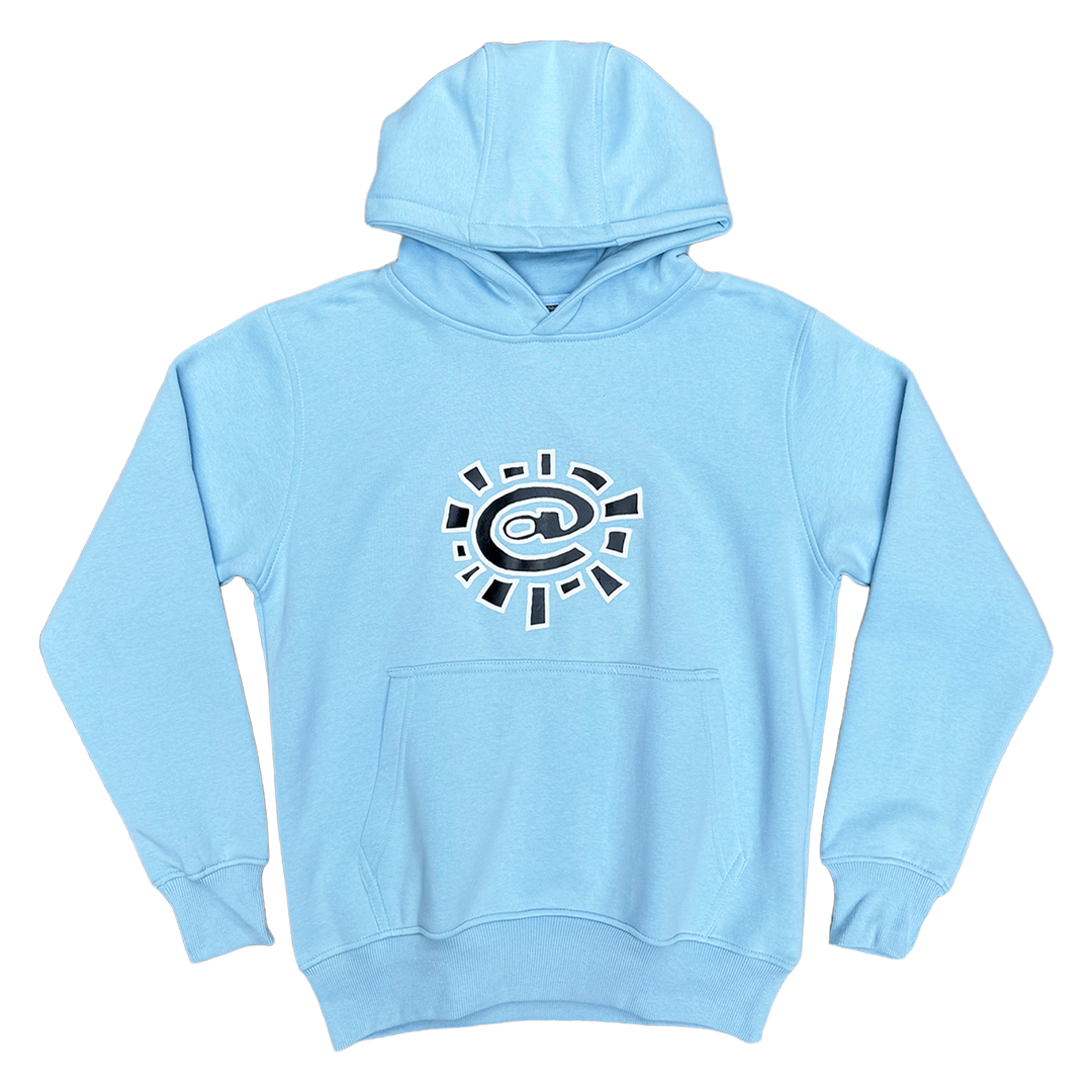 powder blue @sun hoodie