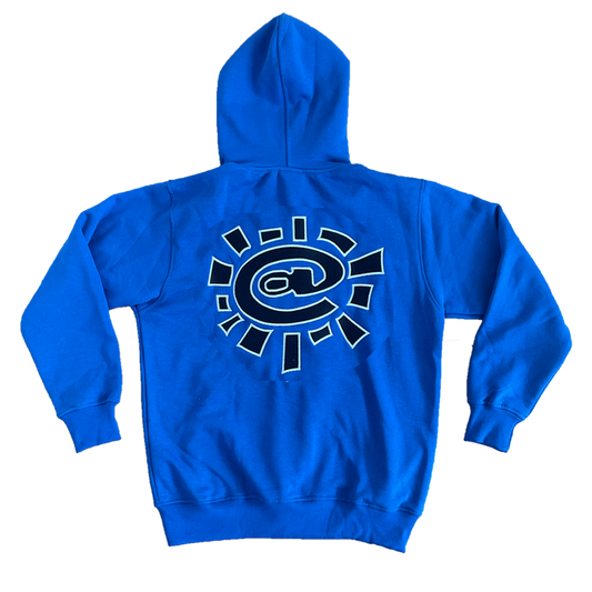 always up royal blue zip up hoodie