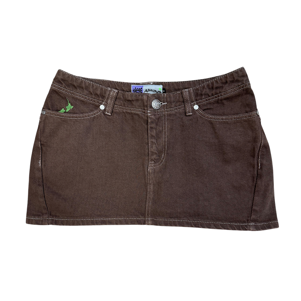VW @sun mini denim skirt - brown