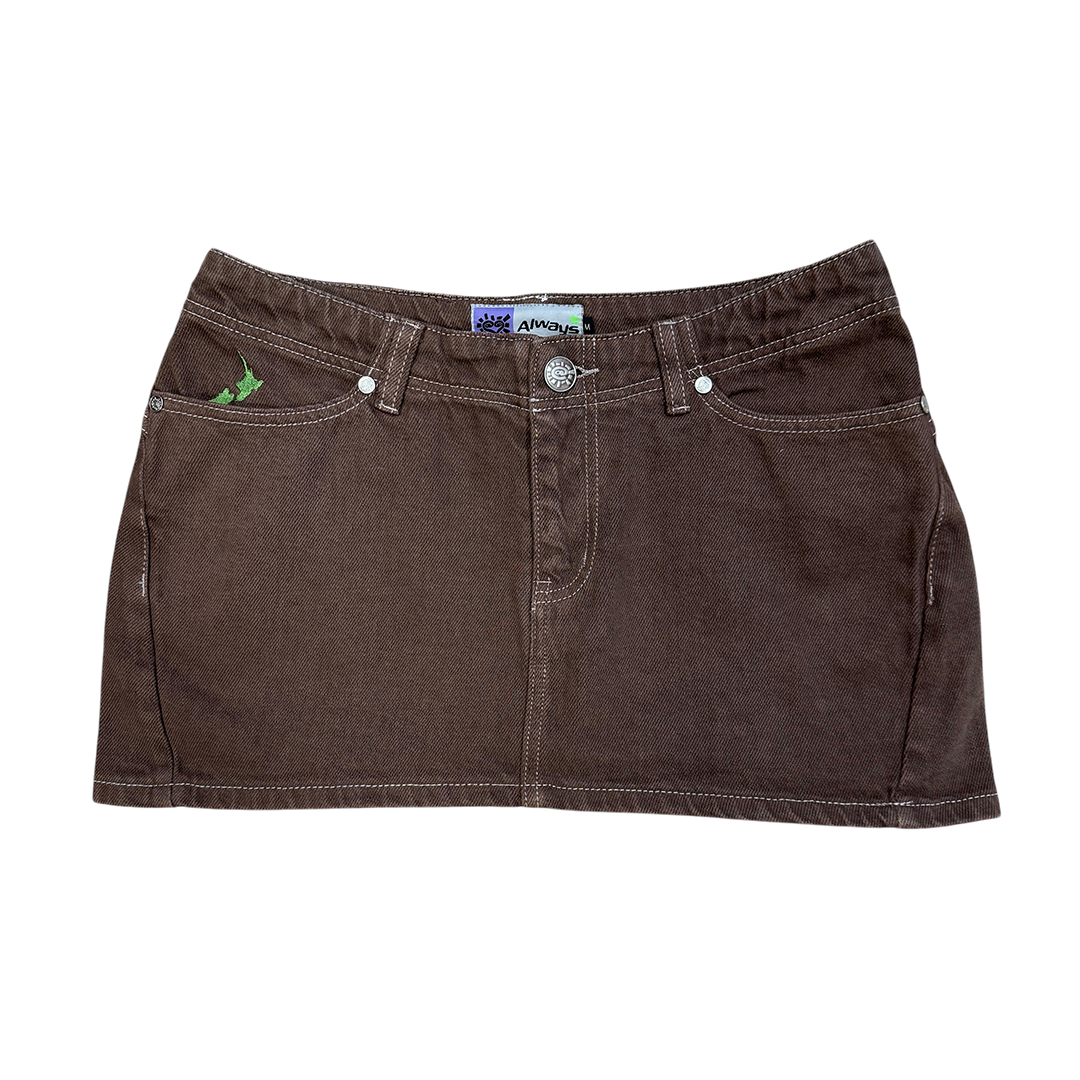 VW @sun mini denim skirt - brown