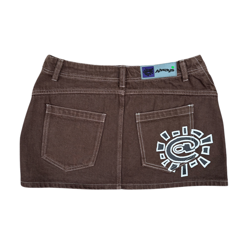 VW @sun mini denim skirt - brown