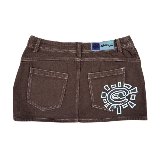 VW @sun mini denim skirt - brown