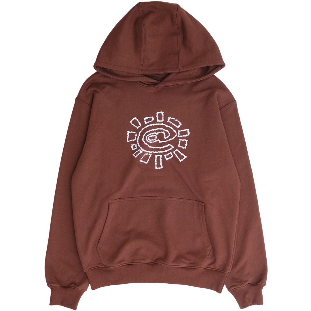 scribble @sun hoodie - brown