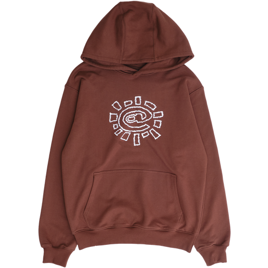 scribble @sun hoodie - brown