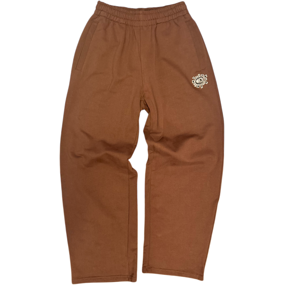 premium no cuff jogger - brown