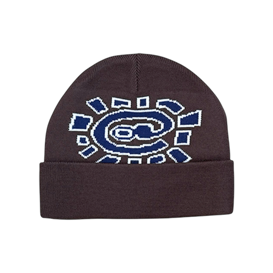 reversible brown cuff beanie - @sun/argyle