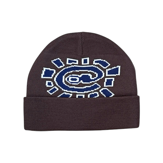 reversible brown cuff beanie - @sun/argyle