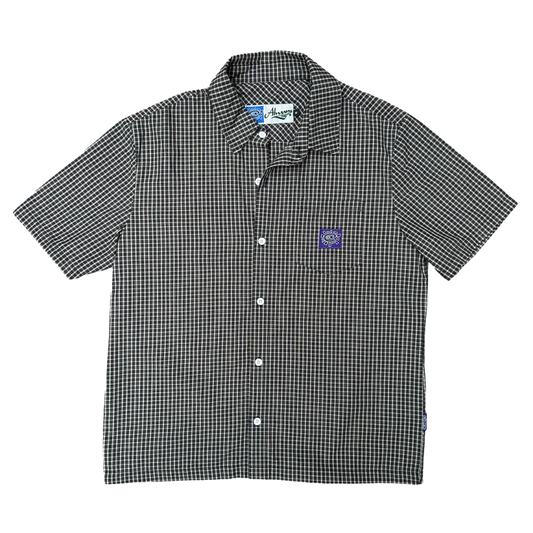 criss cross purple label shirt - black/white