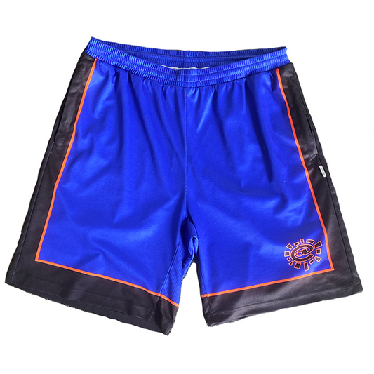 court short - royal blue / orange