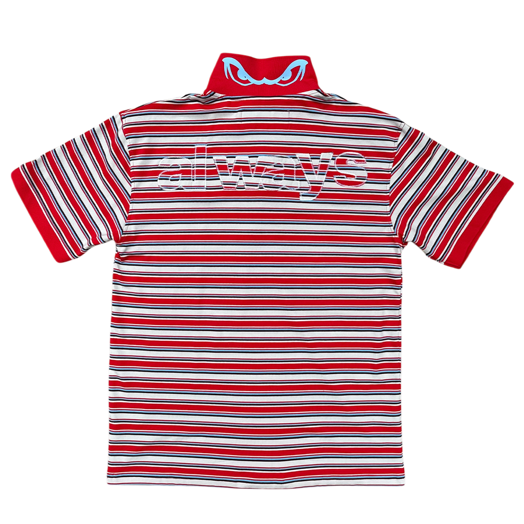 educated polo - red/blue/white