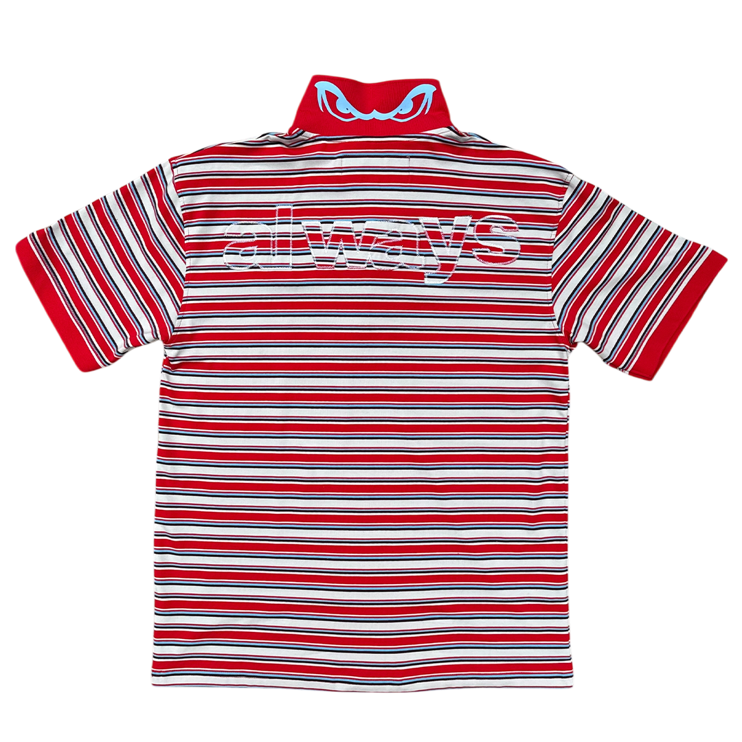 educated polo - red/blue/white