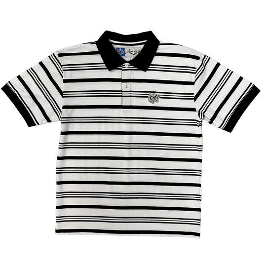 educated polo - black/white