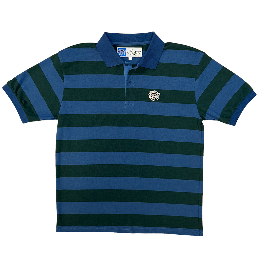 educated polo - navy/green
