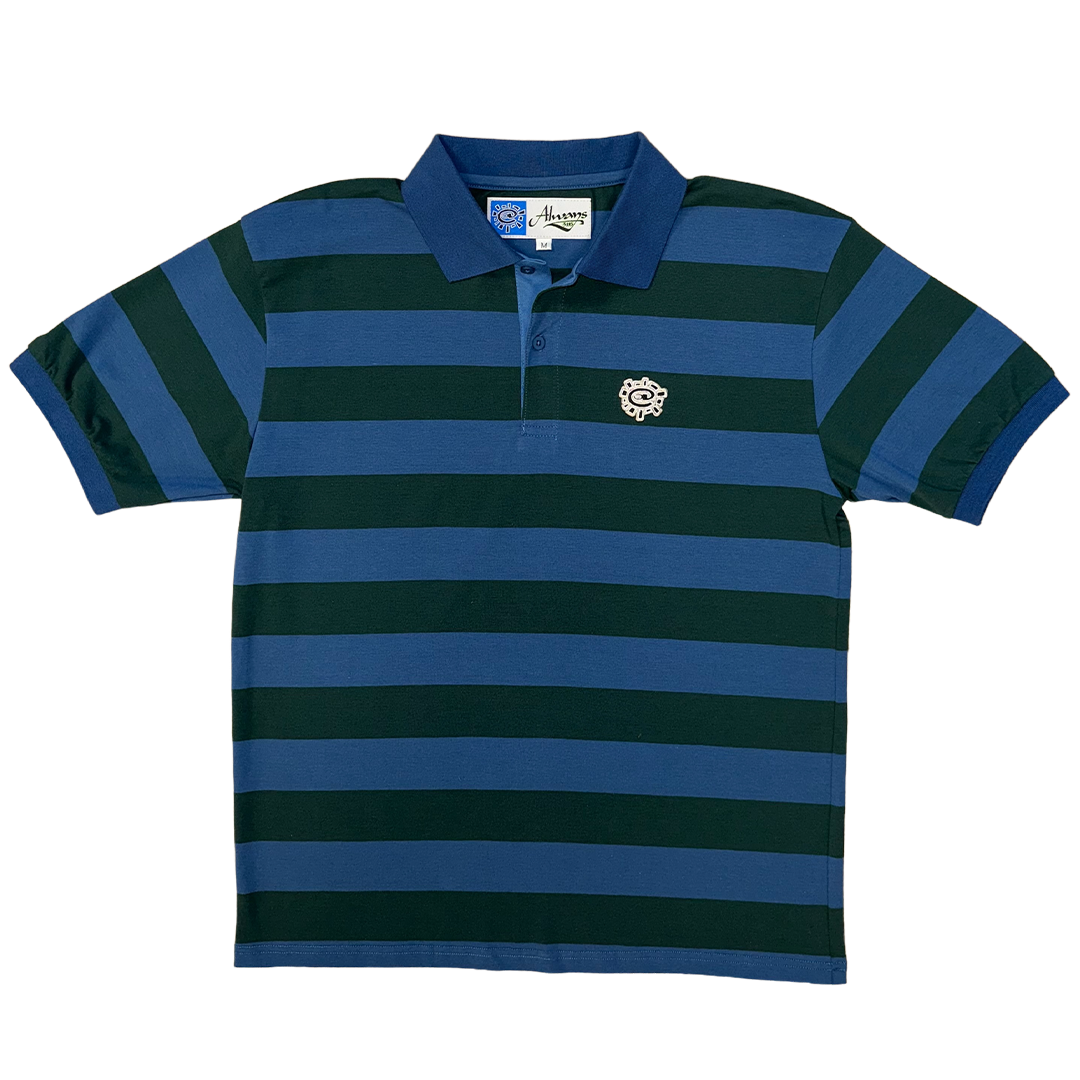 educated polo - navy/green