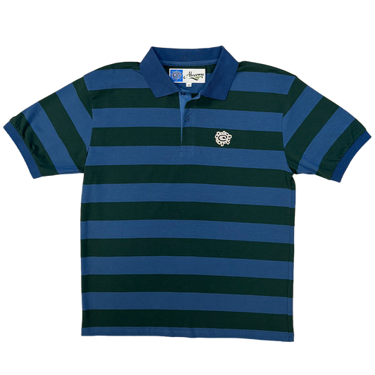 educated polo - navy/green