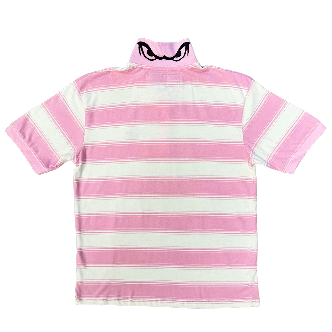 educated polo - pink/white